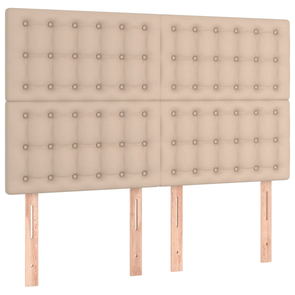 vidaXL Tête de lit Cappuccino 144x5x118/128 cm Similicuir