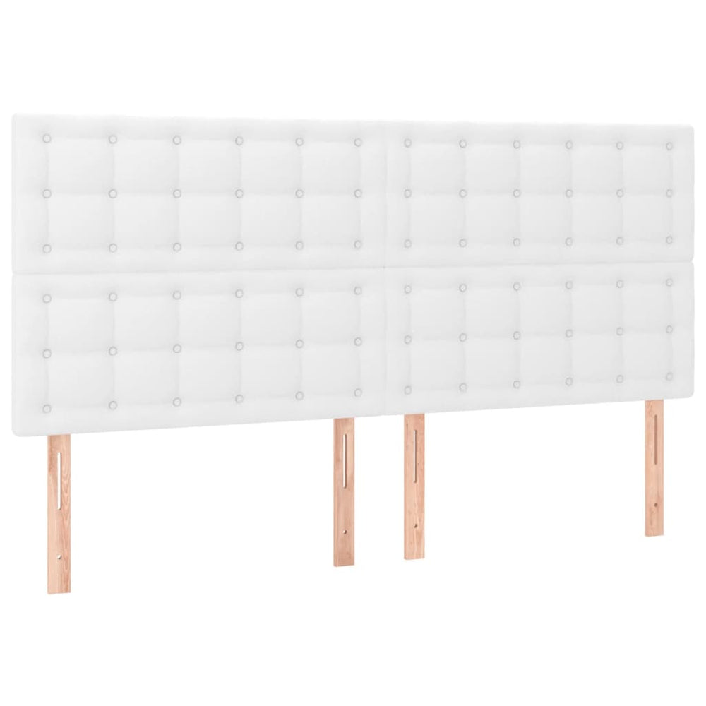 vidaXL Tête de lit Blanc 180x5x118/128 cm Similicuir