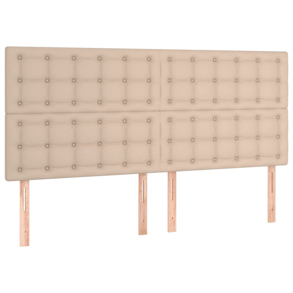 Kopfteil Cappuccino 200x5x118/128 cm Kunstleder