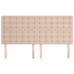Kopfteil Cappuccino 200x5x118/128 cm Kunstleder