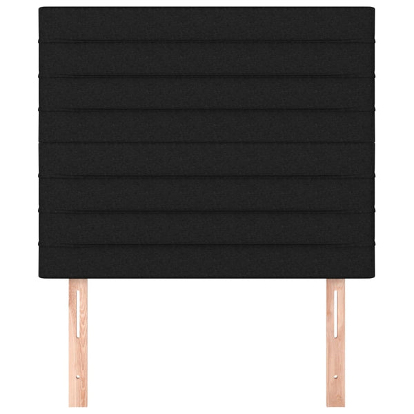 Kopfteil Schwarz 80x5x118/128 cm Stoff