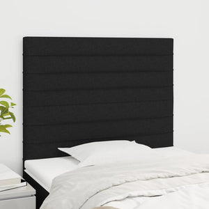 Kopfteil Schwarz 80x5x118/128 cm Stoff