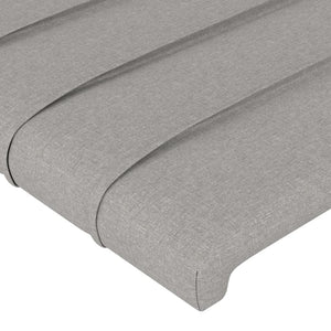 Kopfteil Hellgrau 90x5x118/128 cm Stoff