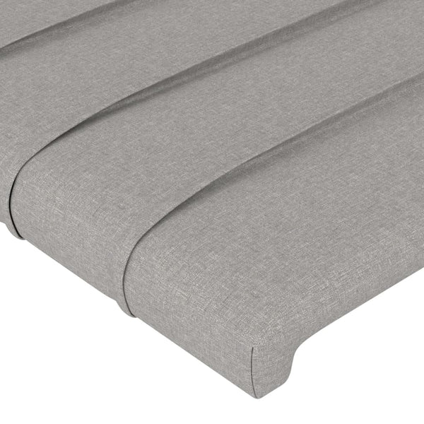 Kopfteil Hellgrau 90x5x118/128 cm Stoff