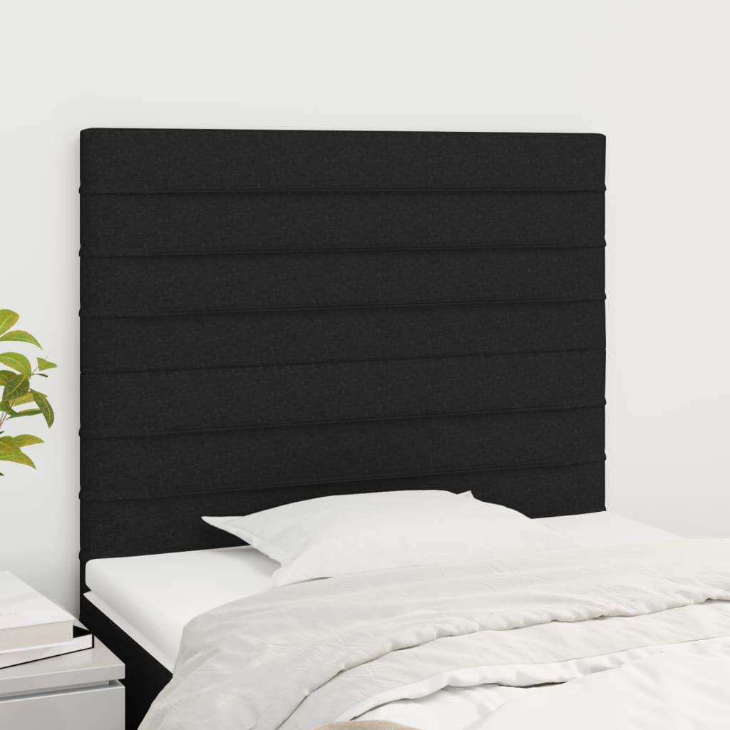 Kopfteil Schwarz 90x5x118/128 cm Stoff