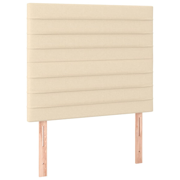 Kopfteil Creme 90x5x118/128 cm Stoff