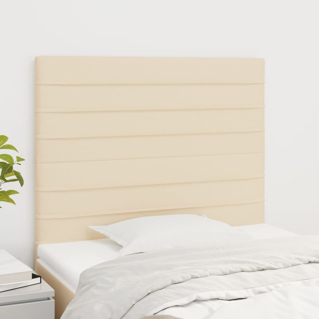 Kopfteil Creme 90x5x118/128 cm Stoff