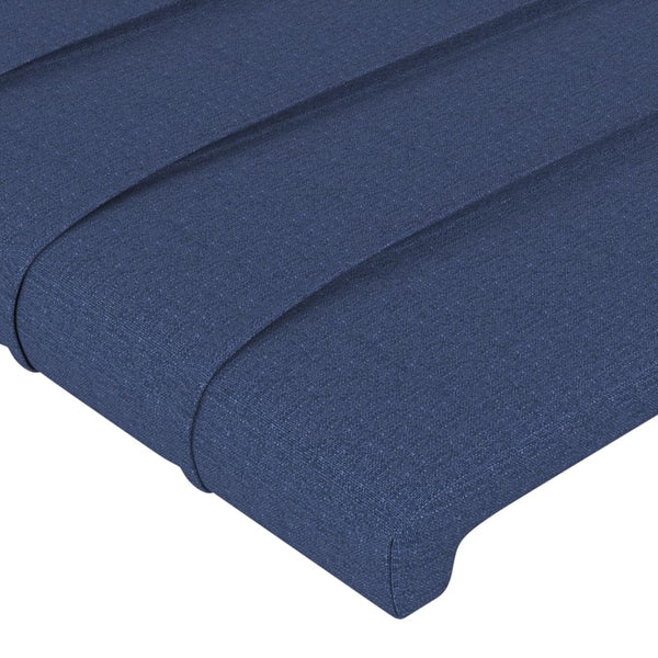 Kopfteil Blau 90x5x118/128 cm Stoff