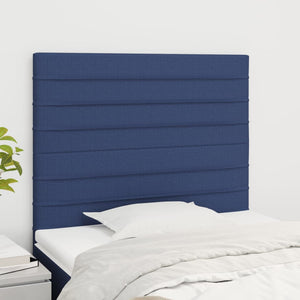 Kopfteil Blau 90x5x118/128 cm Stoff