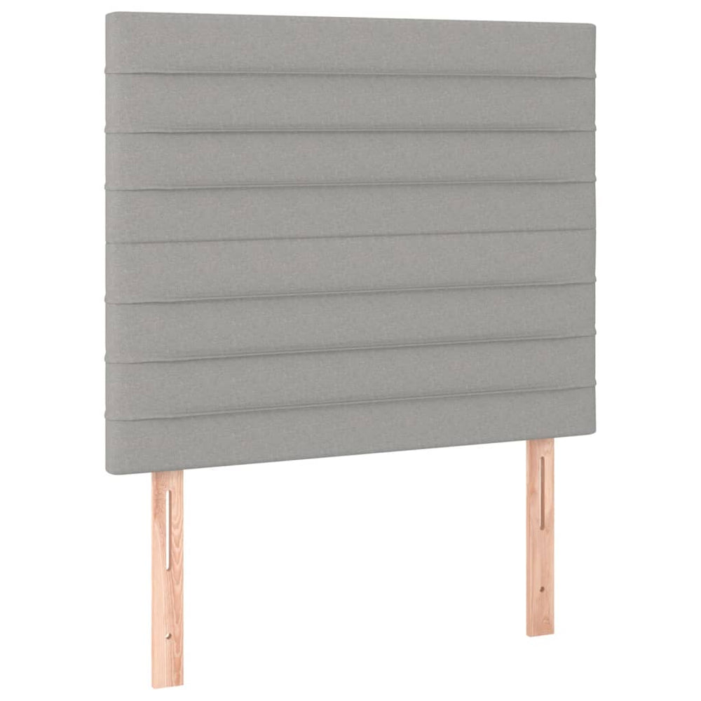 vidaXL Tête de lit Gris clair 100 x 5 x 118/128 cm Tissu