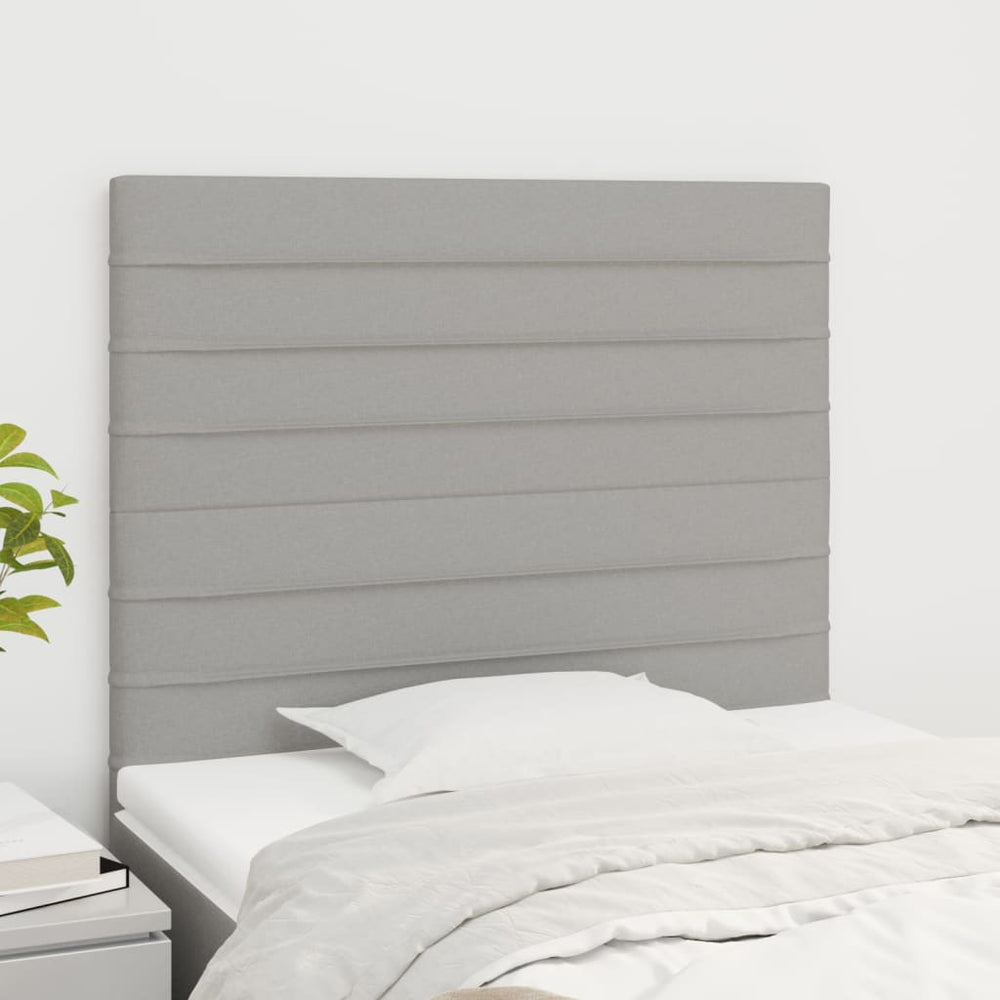 vidaXL Tête de lit Gris clair 100 x 5 x 118/128 cm Tissu