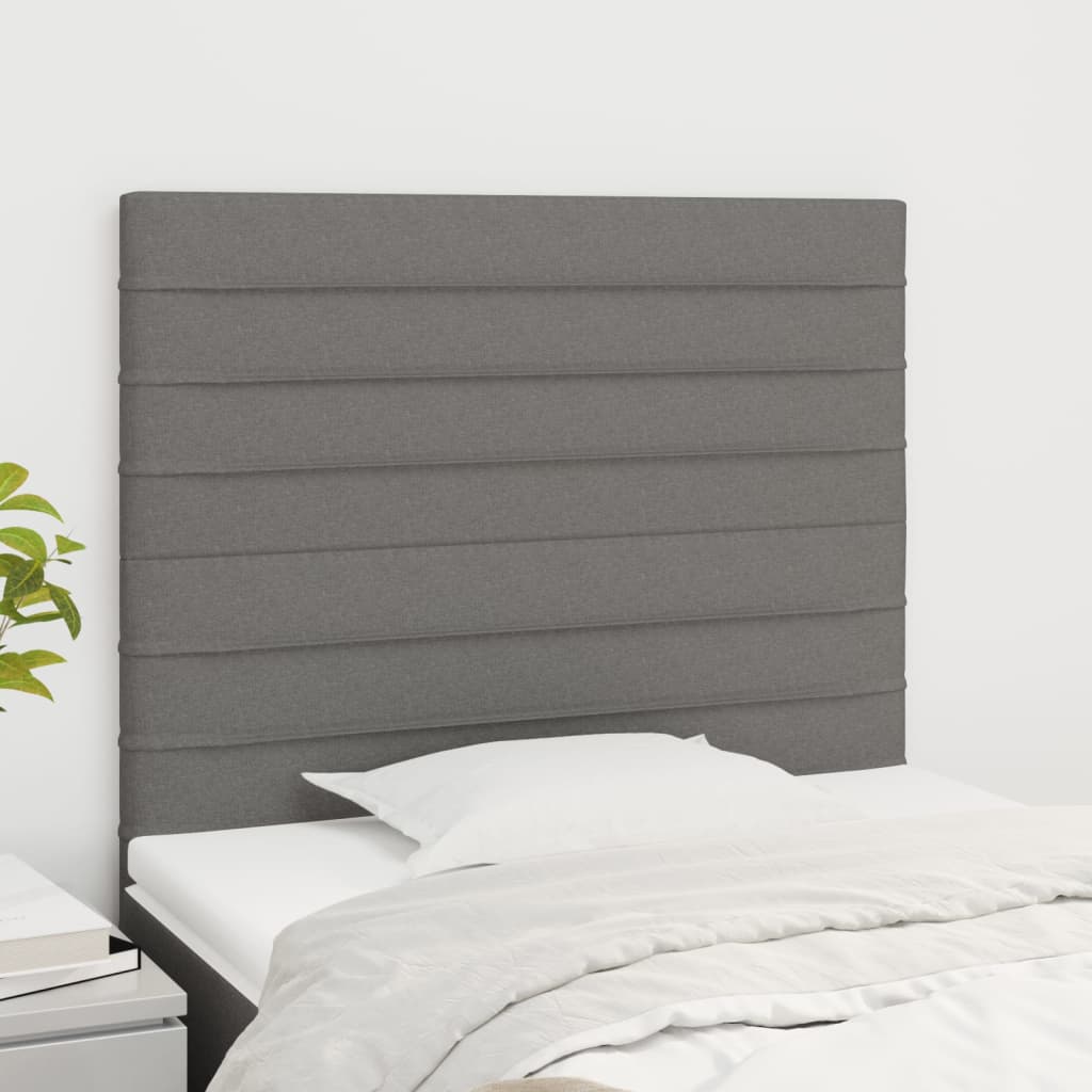 Kopfteil Dunkelgrau 100 x 5 x 118/128 cm Stoff
