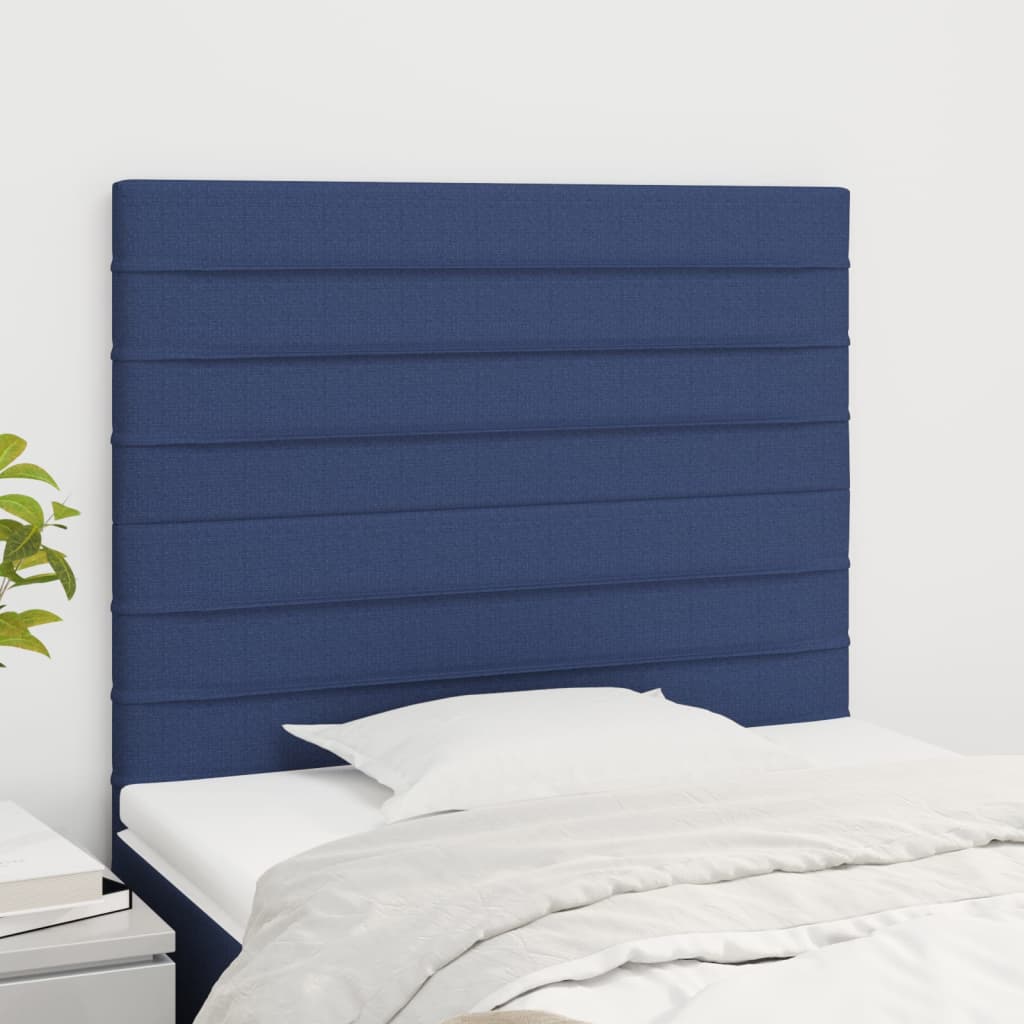 Kopfteil Blau 100 x 5 x 118/128 cm Stoff