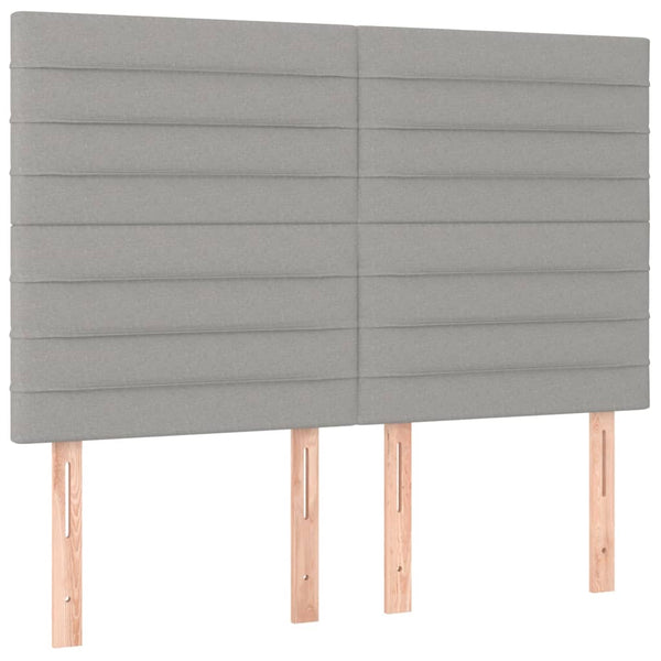 Kopfteil Hellgrau 144x5x118/128 cm Stoff