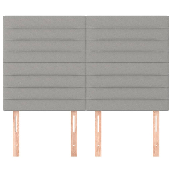 Kopfteil Hellgrau 144x5x118/128 cm Stoff