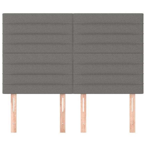 Kopfteil Dunkelgrau 144 x 5 x 118/128 cm Stoff