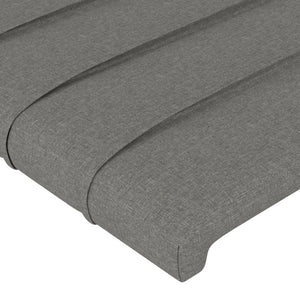 Kopfteil Dunkelgrau 144 x 5 x 118/128 cm Stoff