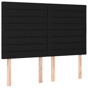 Kopfteil Schwarz 144x5x118/128 cm Stoff