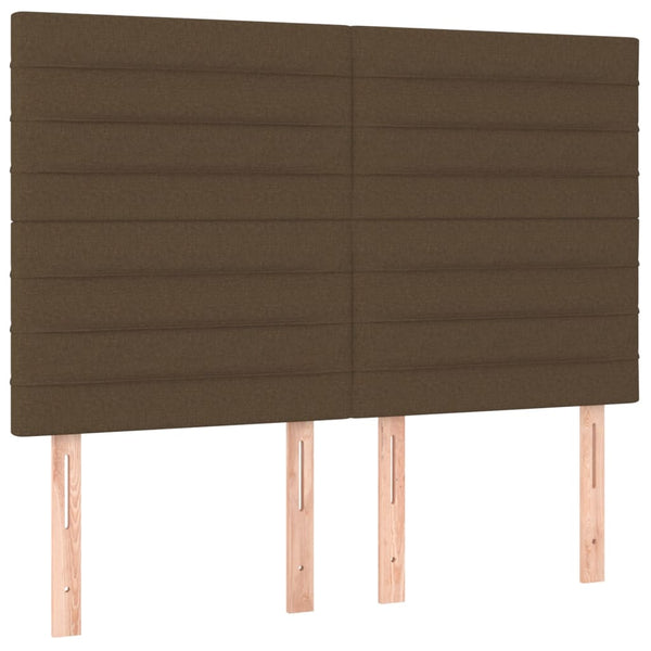 Kopfteil Dunkelbraun 144x5x118/128 cm Stoff