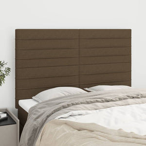 Kopfteil Dunkelbraun 144x5x118/128 cm Stoff