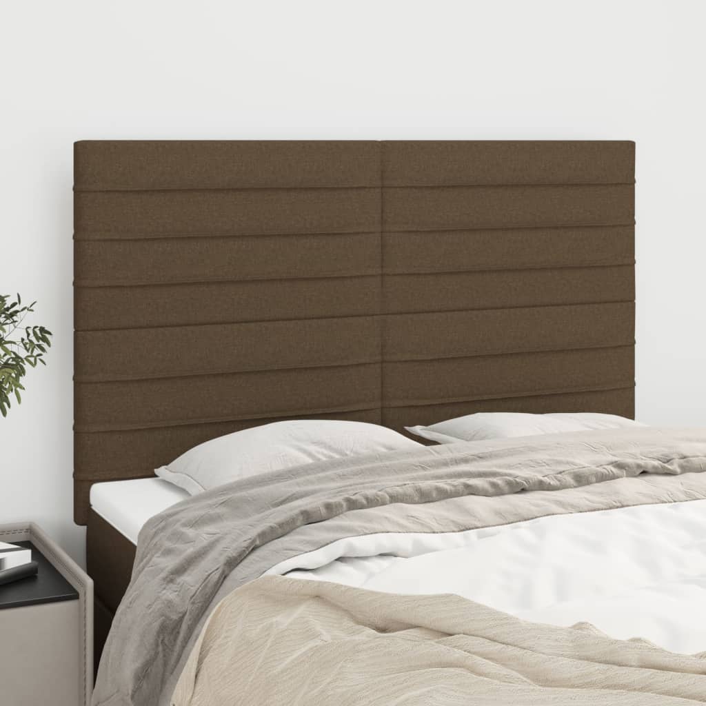 Kopfteil Dunkelbraun 144x5x118/128 cm Stoff