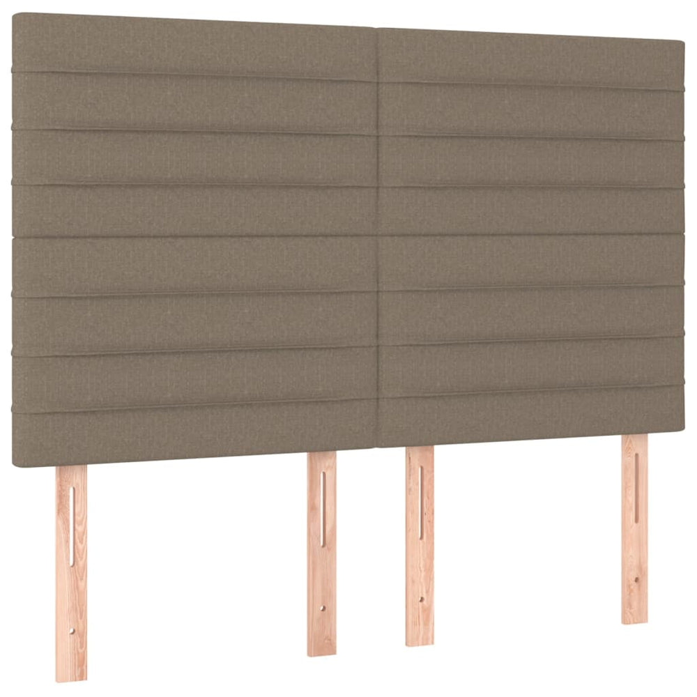 vidaXL Tête de lit taupe 144x5x118/128 cm tissu
