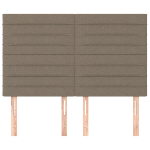 Kopfteil Taupe 144x5x118/128 cm Stoff