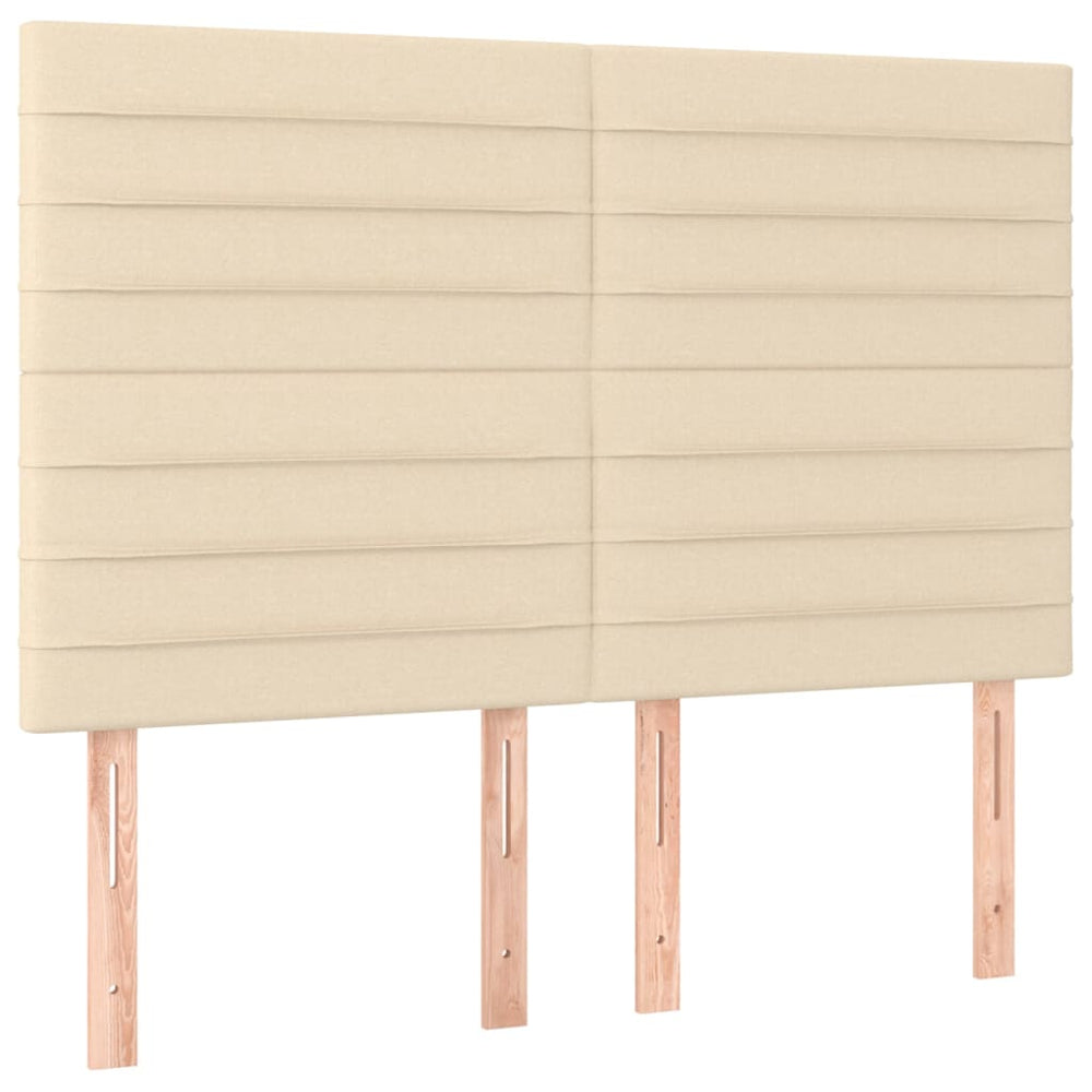 vidaXL Tête de lit Crème 144x5x118/128 cm Tissu