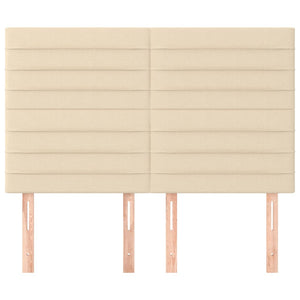 Kopfteil Creme 144x5x118/128 cm Stoff