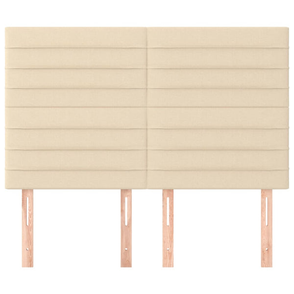 Kopfteil Creme 144x5x118/128 cm Stoff