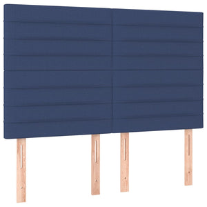 Kopfteil Blau 144x5x118/128 cm Stoff