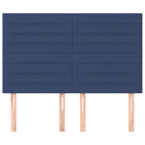 Kopfteil Blau 144x5x118/128 cm Stoff