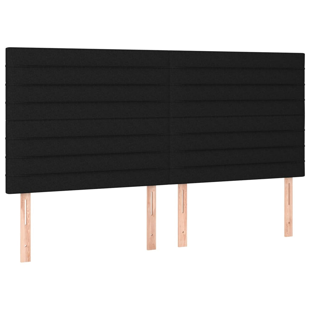 vidaXL Tête de lit Noir 160 x 5 x 118/128 cm Tissu
