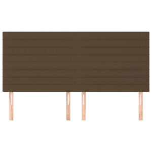 Kopfteil Dunkelbraun 160 x 5 x 118/128 cm Stoff