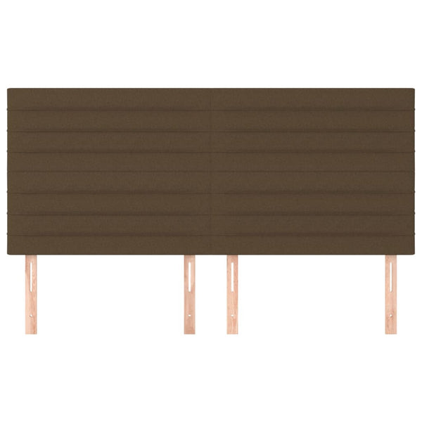 Kopfteil Dunkelbraun 160 x 5 x 118/128 cm Stoff