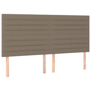 Kopfteil Taupe 160x5x118/128 cm Stoff