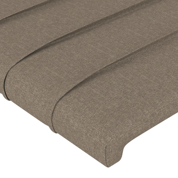 Kopfteil Taupe 160x5x118/128 cm Stoff