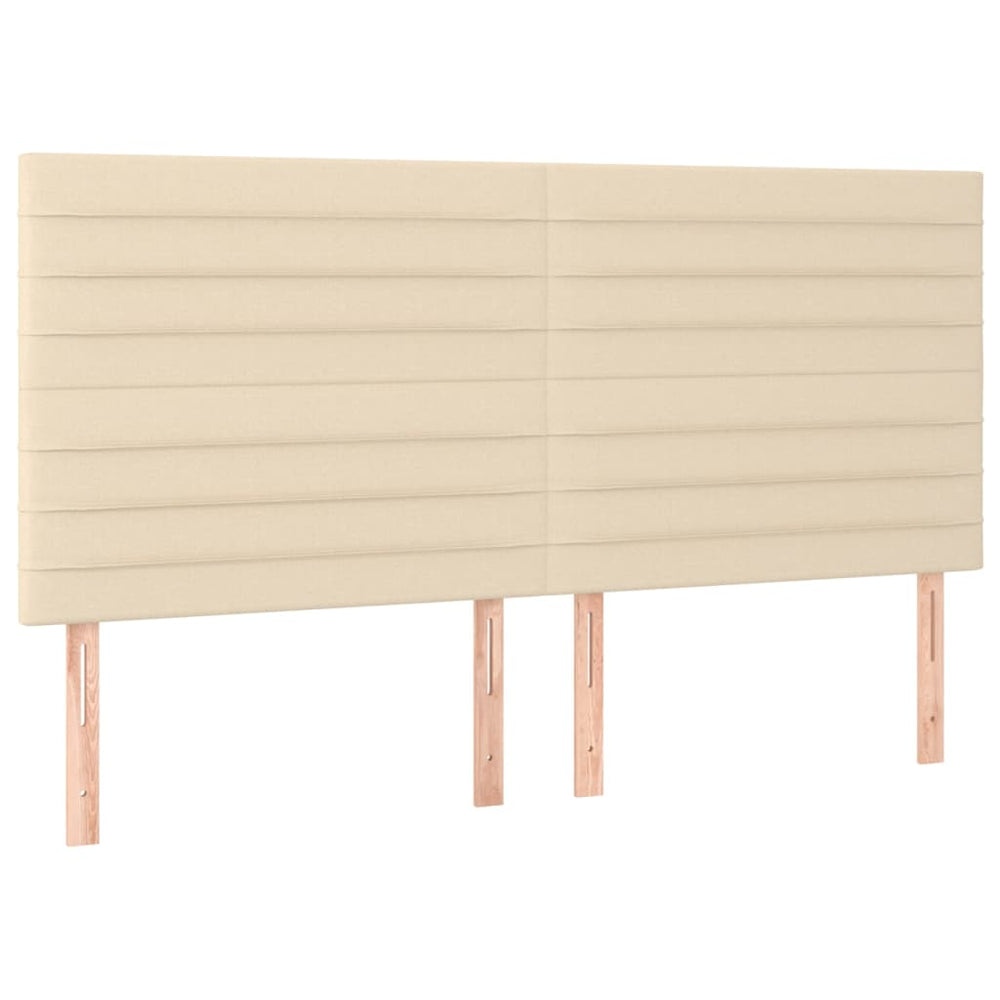 vidaXL Tête de lit crème 160x5x118/128 cm Tissu