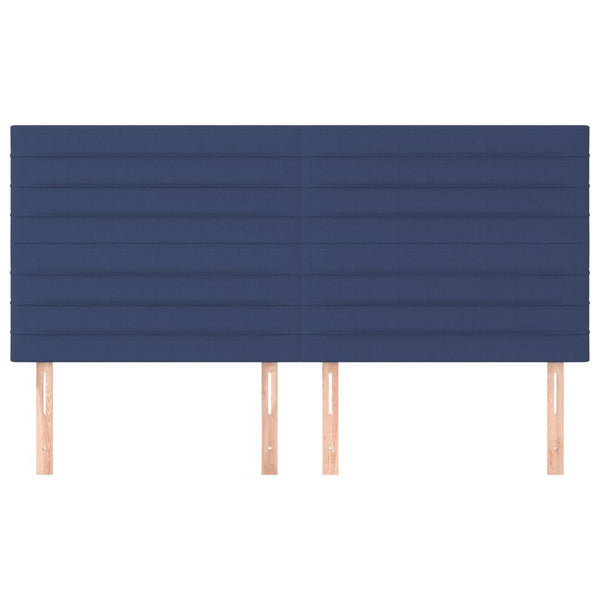 Kopfteil Blau 160x5x118/128 cm Stoff