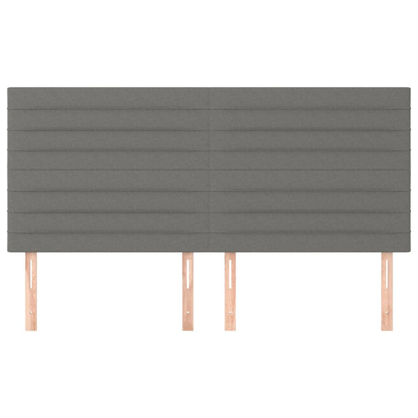 Kopfteil Dunkelgrau 180 x 5 x 118/128 cm Stoff