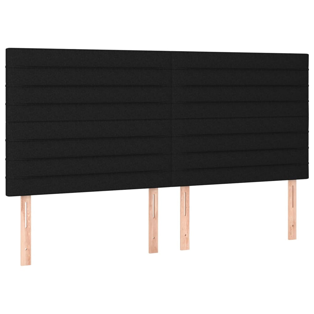 vidaXL Tête de lit Noir 180 x 5 x 118/128 cm Tissu