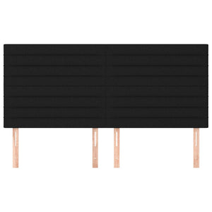 Kopfteil Schwarz 180 x 5 x 118/128 cm Stoff