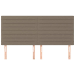 Kopfteil Taupe 180x5x118/128 cm Stoff