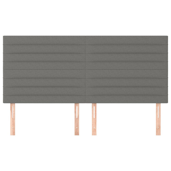 Kopfteil Dunkelgrau 200 x 5 x 118/128 cm Stoff