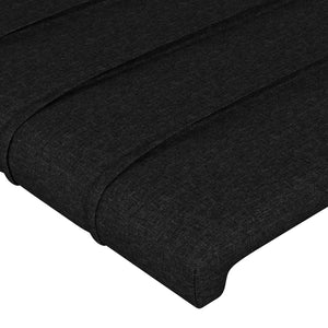 Kopfteil Schwarz 200 x 5 x 118/128 cm Stoff