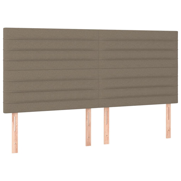 Kopfteil Taupe 200 x 5 x 118/128 cm Stoff