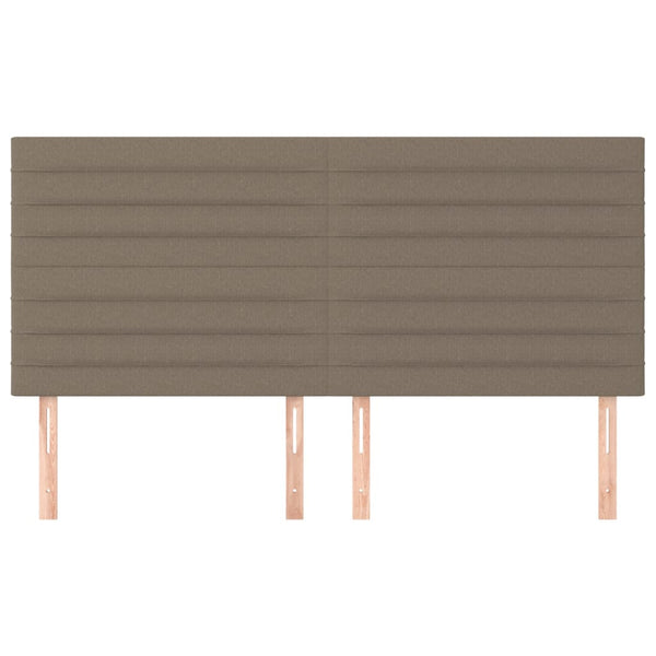 Kopfteil Taupe 200 x 5 x 118/128 cm Stoff