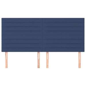 Kopfteil Blau 200 x 5 x 118/128 cm Stoff
