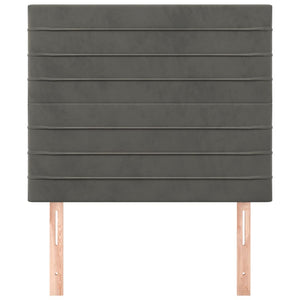 Kopfteil Dunkelgrau 80 x 5 x 118/128 cm Samt