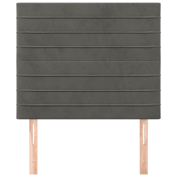 Kopfteil Dunkelgrau 80 x 5 x 118/128 cm Samt